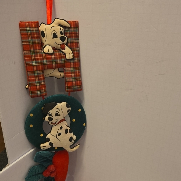 Disney Holiday Decor with Red and Green Accents 101 Dalmations "Ho Ho Ho" - Picture 2 of 8